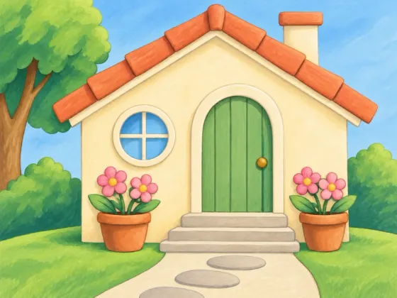 Cottage Front Door — finished reference painting