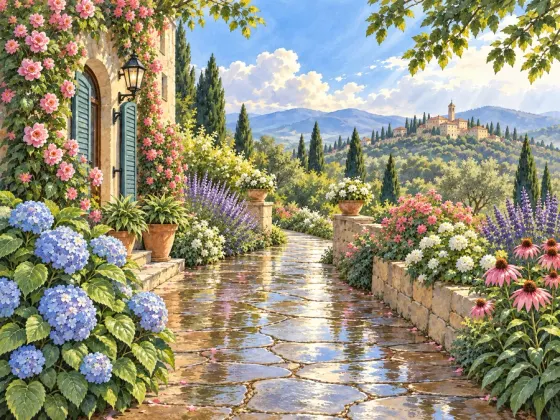 Garden After Rain — finished reference painting