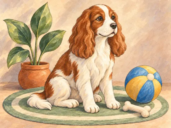 Dog and a Ball — finished reference painting