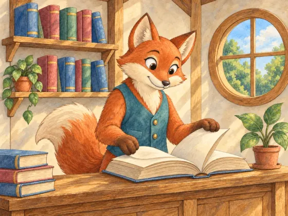 Fox’s Little Bookshop — finished reference painting