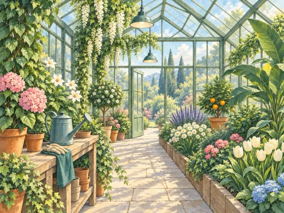 Greenhouse Garden — finished reference painting
