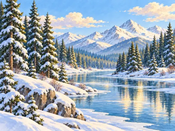 Winter Pines — finished reference painting