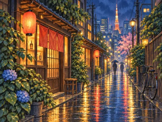 Rainy Tokyo Alley — finished reference painting