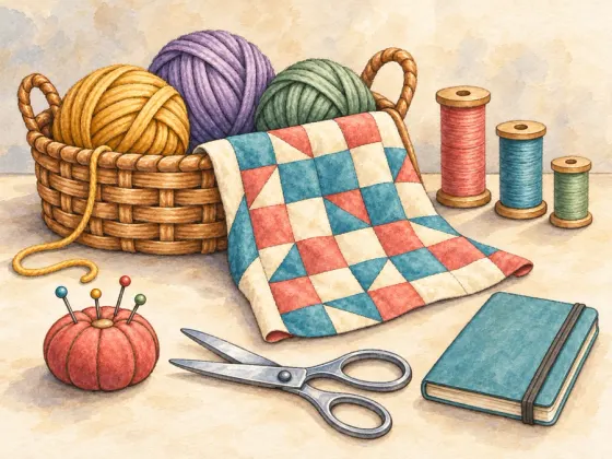Sewing Basket — finished reference painting
