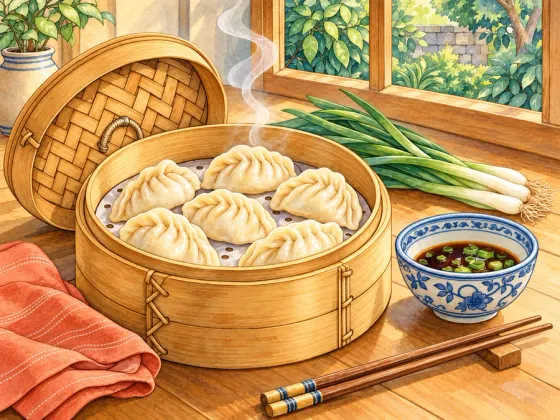The Dumpling Kitchen — finished reference painting