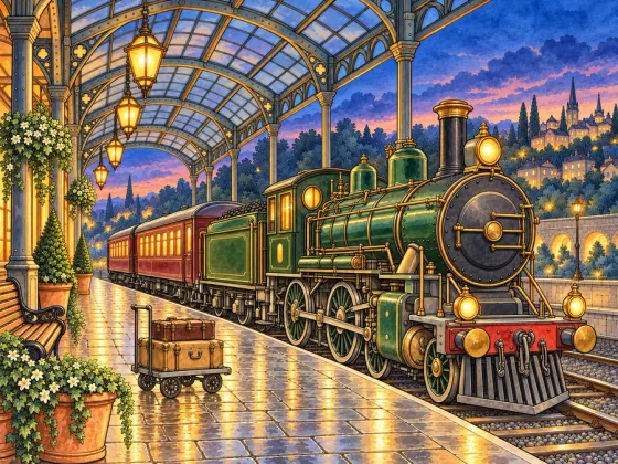 The Lantern Railway — finished reference painting