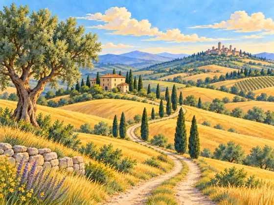 Tuscan Hills — finished reference painting