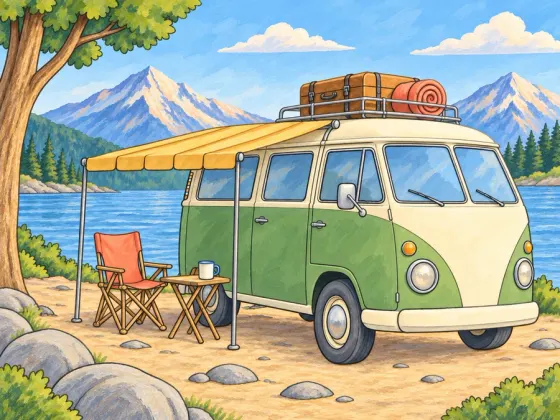 Weekend Camper Van — finished reference painting